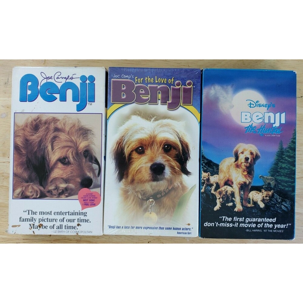 Benji Movie Lot of 3 VHS Tapes